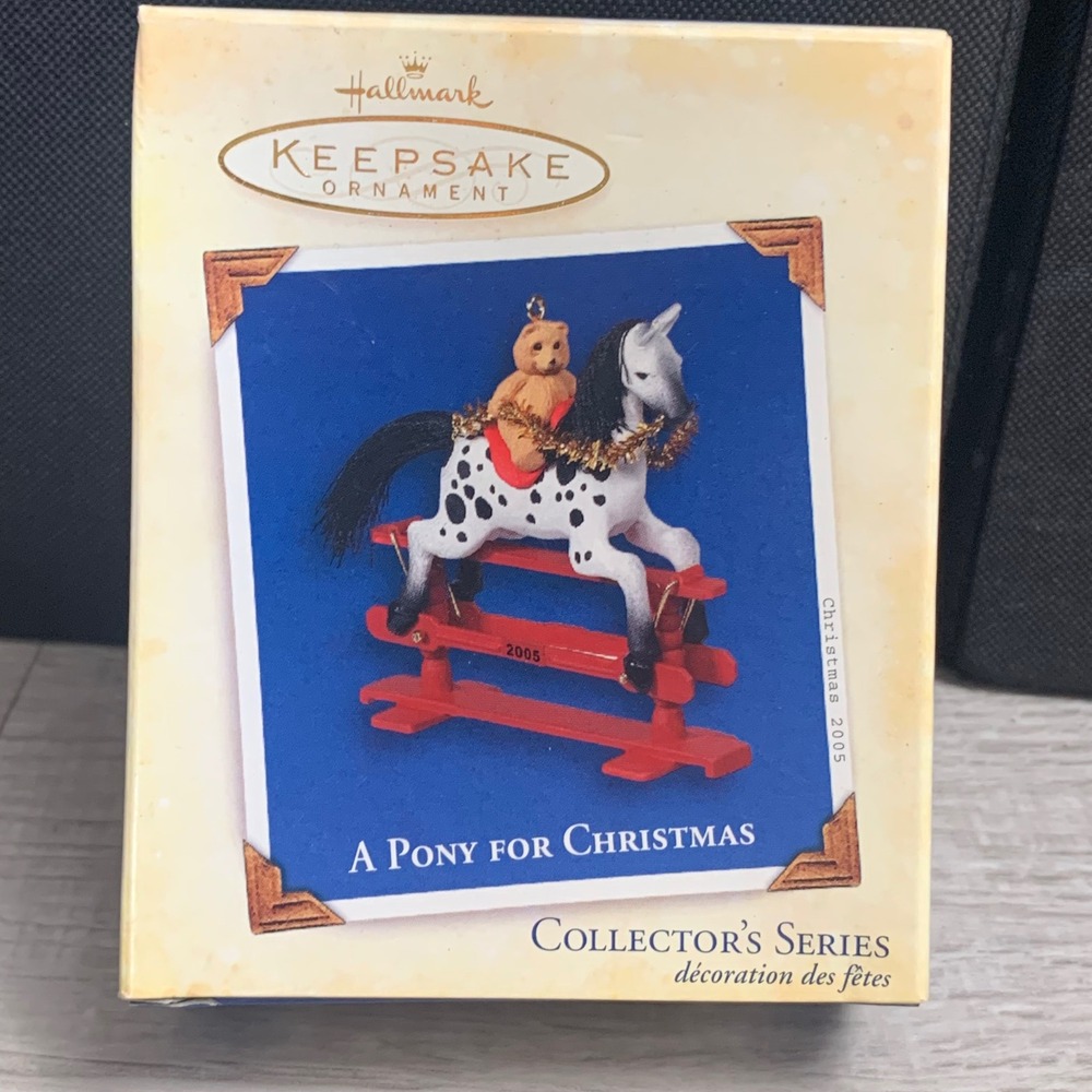 Hallmark Keepsake Ornament 2005 A Pony for Christmas Bear 8th in Series NIB